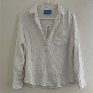 Alice Walk Cotton Gauze Popover Blouse Small